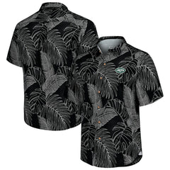 New York Jets Sport Vine Line Button-Down Shirt Black | Tommy Bahama