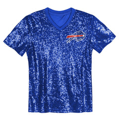 Josh Allen Buffalo Bills Girls Youth Sequin V-Neck Fashion Jersey Royal | NFL