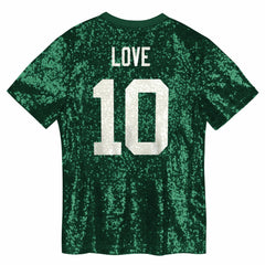 Jordan Love Green Bay Packers Girls Youth Sequin V-Neck Fashion Jersey Green | NFL