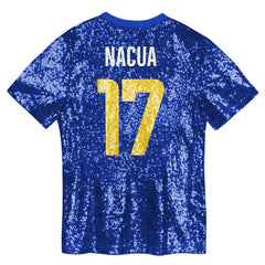 Puka Nacua Los Angeles Rams Girls Youth Sequin V-Neck Fashion Jersey Royal | NFL