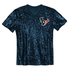 C.J. Stroud Houston Texans Girls Youth Sequin V-Neck Fashion Jersey Navy | NFL