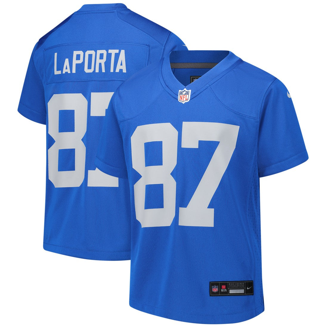Sam LaPorta Detroit Lions Youth Game Jersey Blue | Nike for Sale