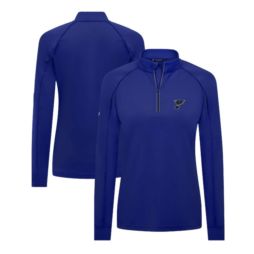 St. Louis Blues Levelwear Women's Kinetic Insignia Core Quarter-Zip Pullover Top - Blue - NHL