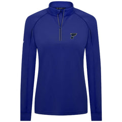 St. Louis Blues Levelwear Women's Kinetic Insignia Core Quarter-Zip Pullover Top - Blue - NHL