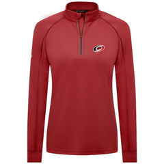 Carolina Hurricanes Levelwear Women's Kinetic Insignia Core Quarter-Zip Pullover Top - Red - NHL