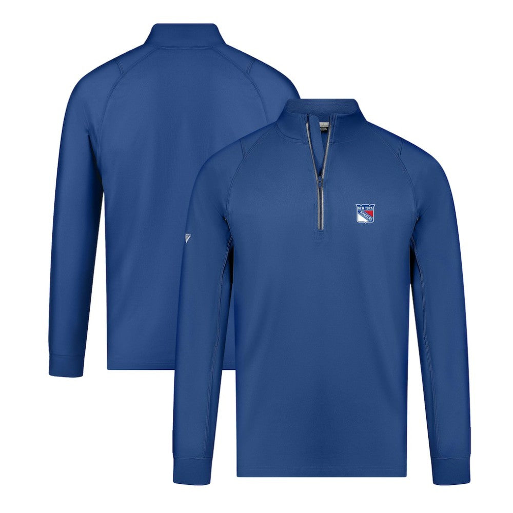 New York Rangers Levelwear Theory Insignia Core Quarter-Zip Pullover Top - Blue - NHL