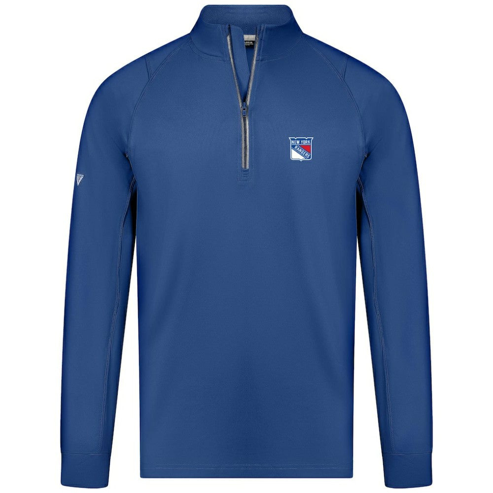 New York Rangers Levelwear Theory Insignia Core Quarter-Zip Pullover Top - Blue - NHL