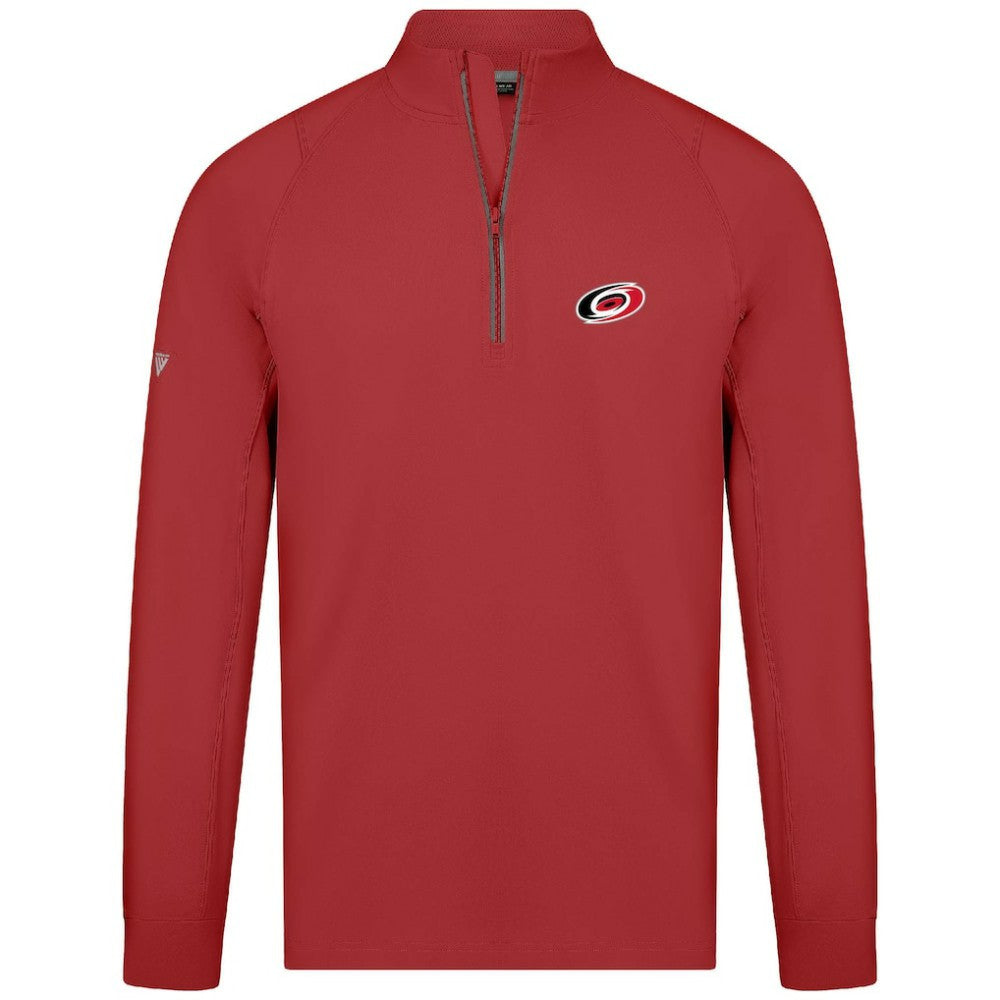 Carolina Hurricanes Levelwear Theory Insignia Core Quarter-Zip Pullover Top - Red - NHL