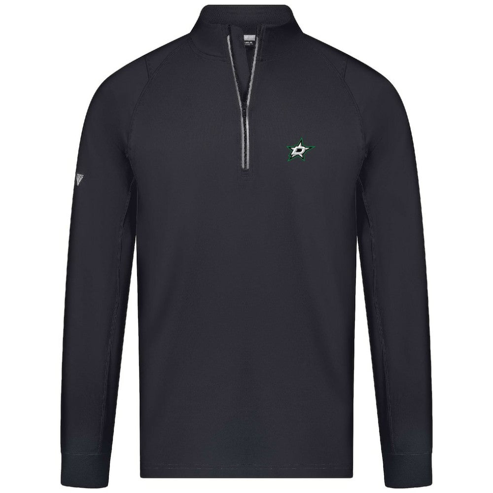 Dallas Stars Levelwear Theory Insignia Core Quarter-Zip Pullover Top - Black - NHL