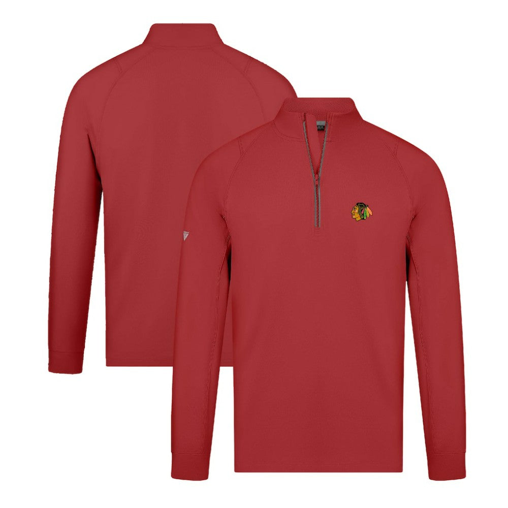 Chicago Blackhawks Levelwear Theory Insignia Core Quarter-Zip Pullover Top - Red - NHL