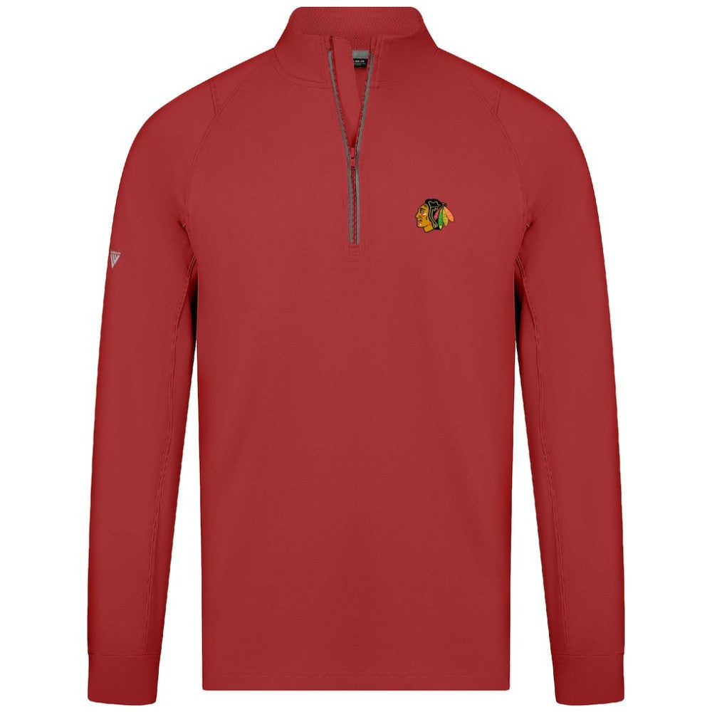 Chicago Blackhawks Levelwear Theory Insignia Core Quarter-Zip Pullover Top - Red - NHL