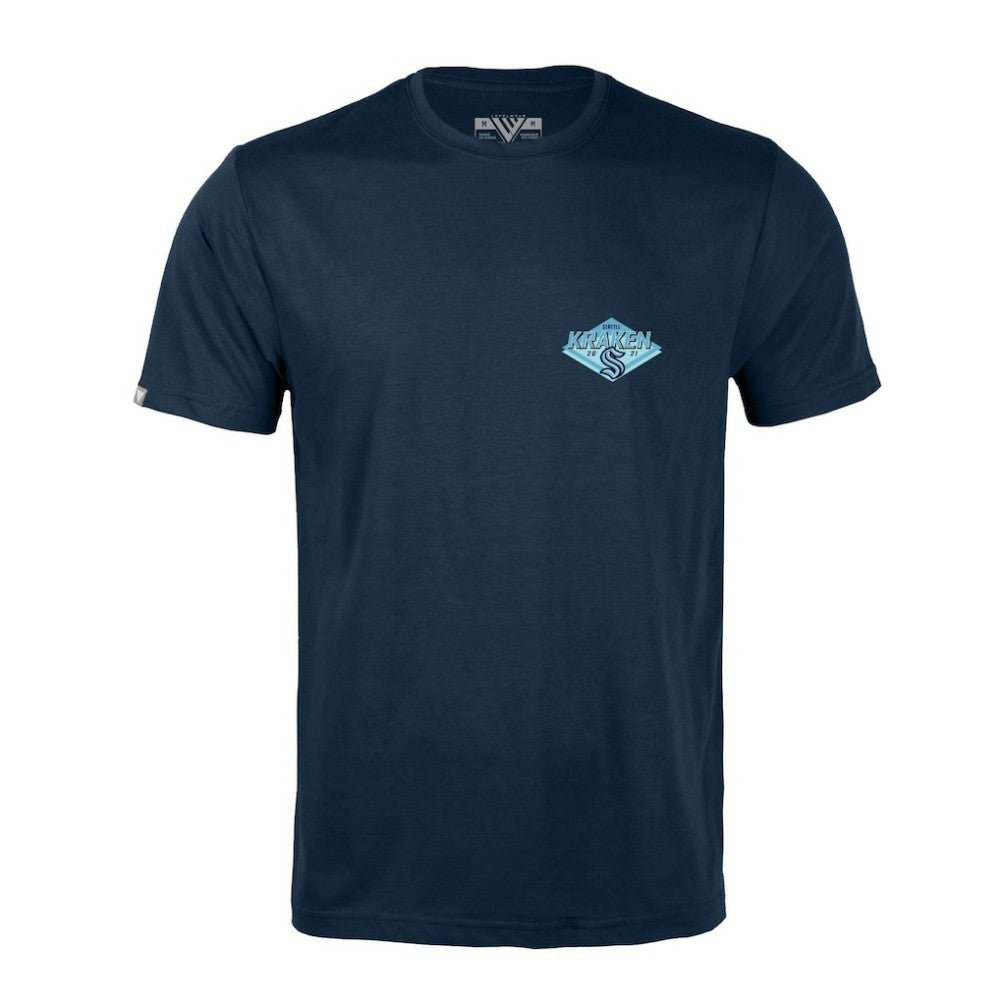 Seattle Kraken Levelwear Richmond Club Patch 2.0 T-Shirt - Deep Sea Blue - NHL