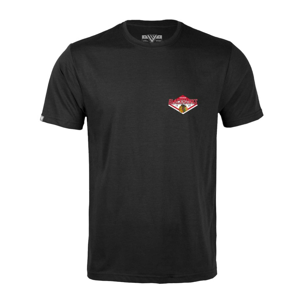 Chicago Blackhawks Levelwear Richmond Club Patch 2.0 T-Shirt - Black - NHL