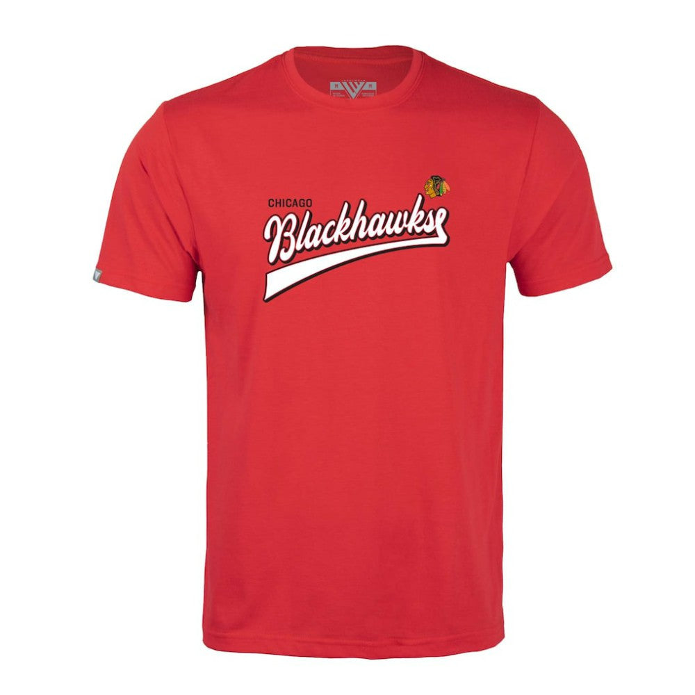 Chicago Blackhawks Levelwear Richmond Retro Script T-Shirt - Red - NHL