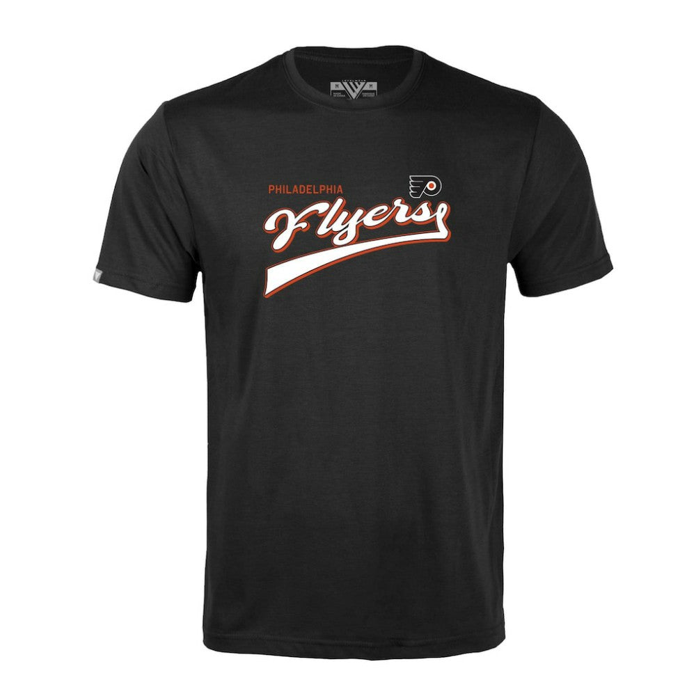 Philadelphia Flyers Levelwear Richmond Retro Script T-Shirt - Black - NHL
