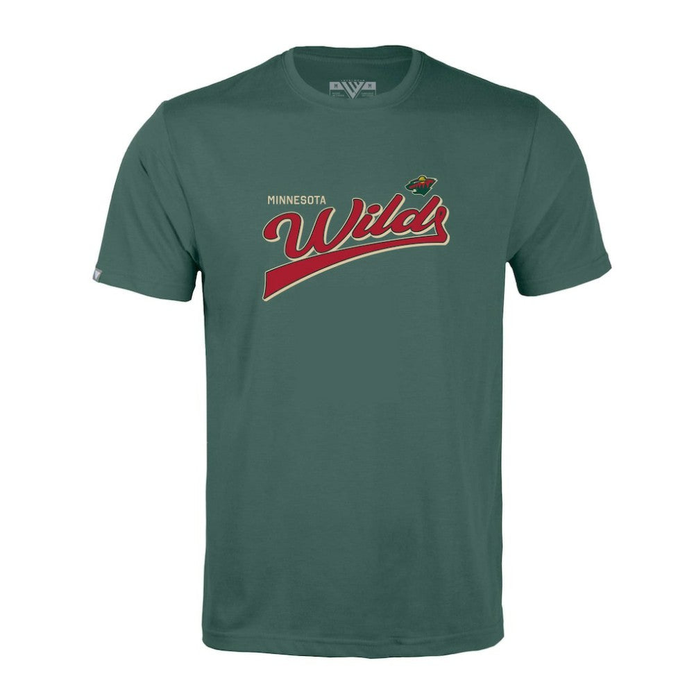 Minnesota Wild Levelwear Richmond Retro Script T-Shirt - Green - NHL