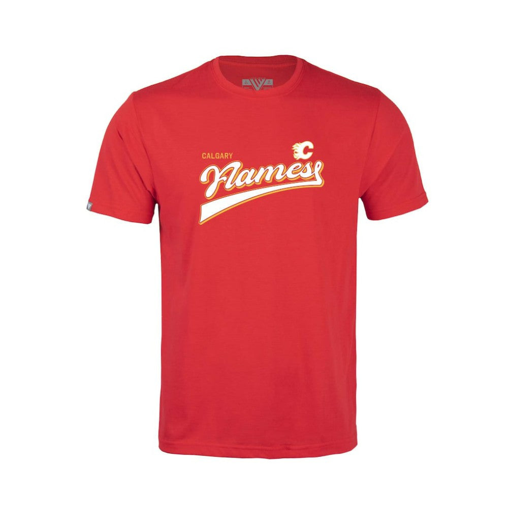 Calgary Flames Levelwear Youth Little Richmond Retro Script T-Shirt - Red - NHL