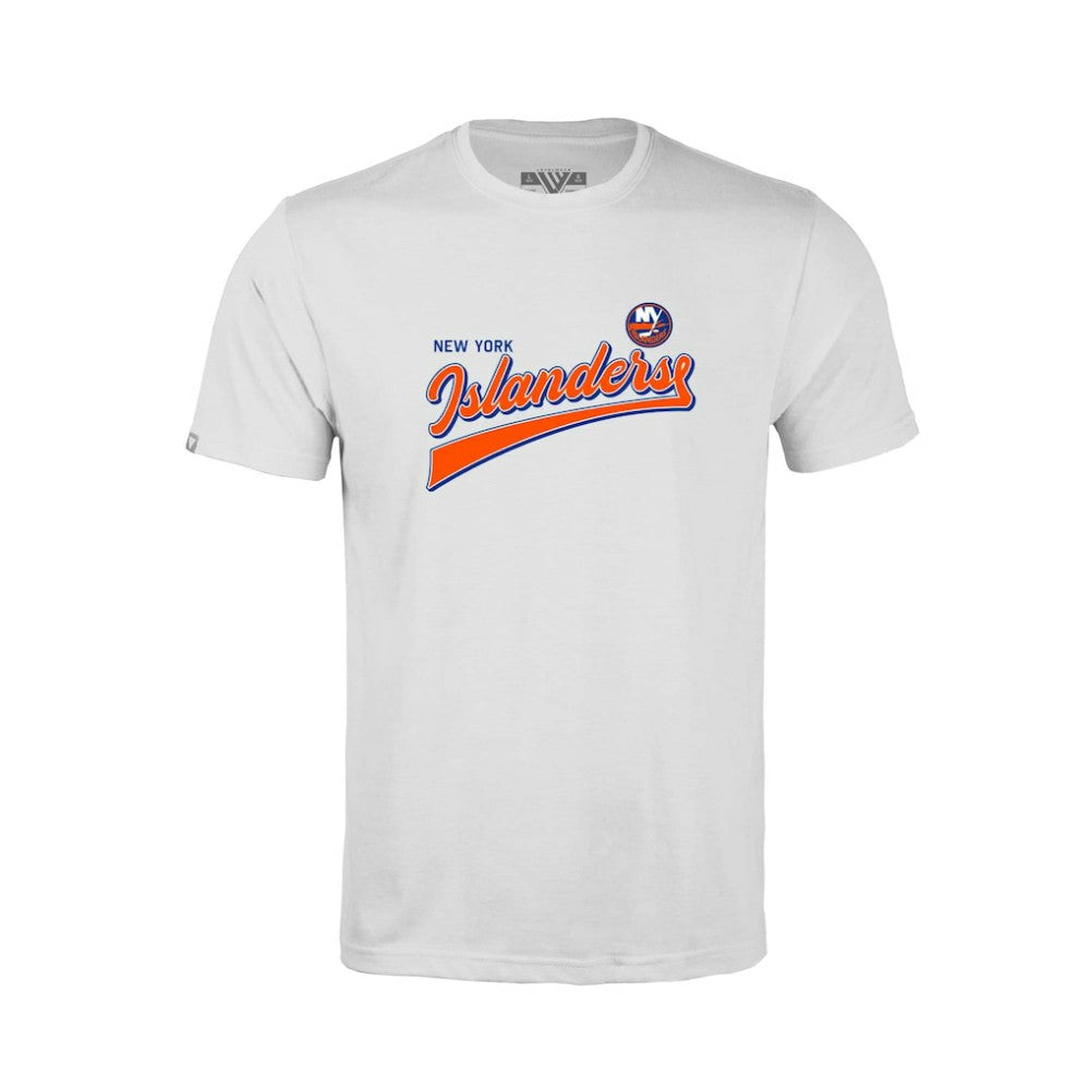 New York Islanders Levelwear Youth Little Richmond Retro Script T-Shirt - White - NHL
