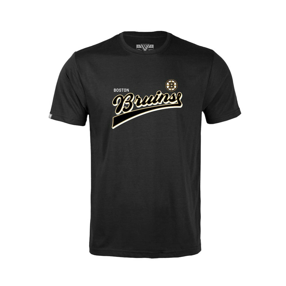 Boston Bruins Levelwear Youth Little Richmond Retro Script T-Shirt - Black - NHL