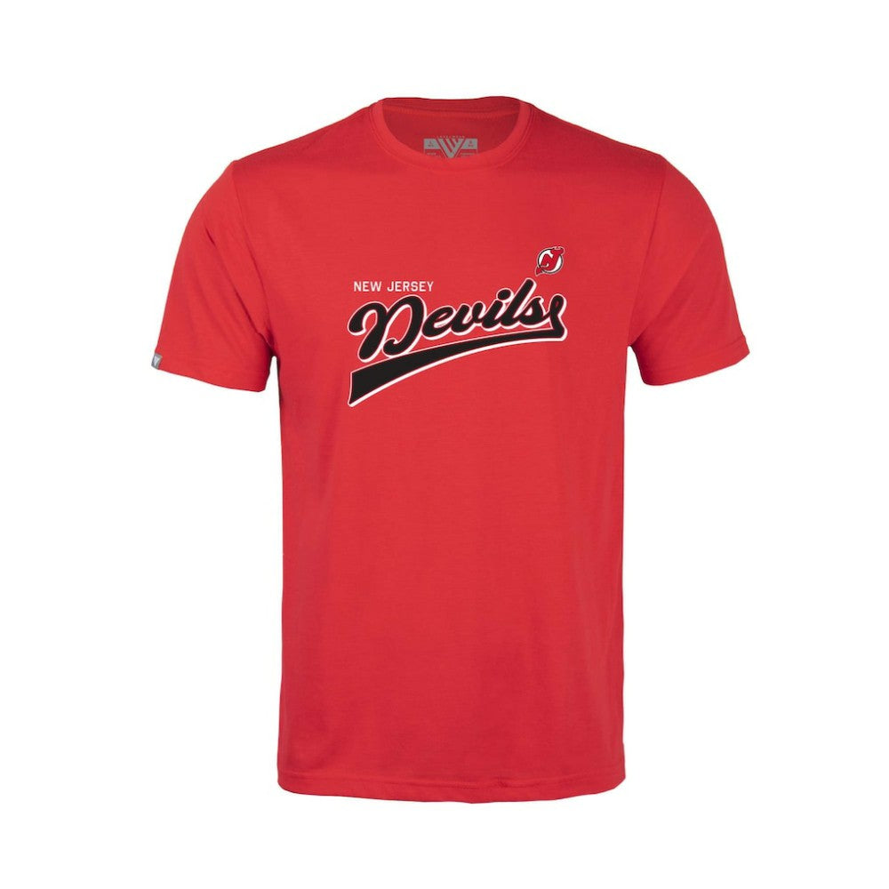 New Jersey Devils Levelwear Youth Little Richmond Retro Script T-Shirt - Red - NHL