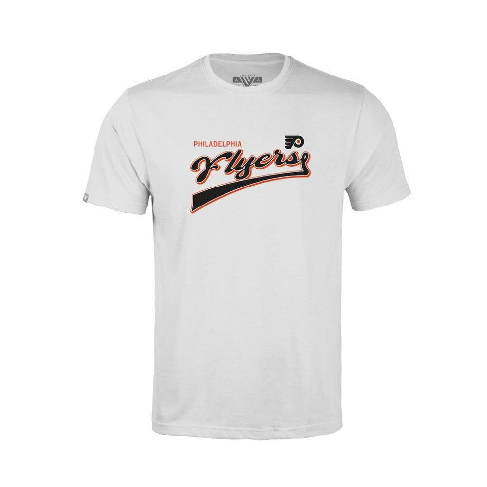 Philadelphia Flyers Levelwear Youth Little Richmond Retro Script T-Shirt - White - NHL