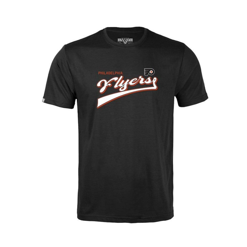Philadelphia Flyers Levelwear Youth Little Richmond Retro Script T-Shirt - Black - NHL