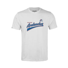 Colorado Avalanche Levelwear Youth Little Richmond Retro Script T-Shirt - White - NHL