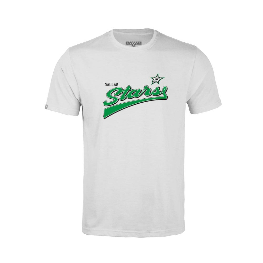 Dallas Stars Levelwear Youth Little Richmond Retro Script T-Shirt - White - NHL