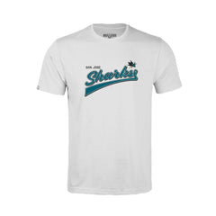 San Jose Sharks Levelwear Youth Little Richmond Retro Script T-Shirt - White - NHL