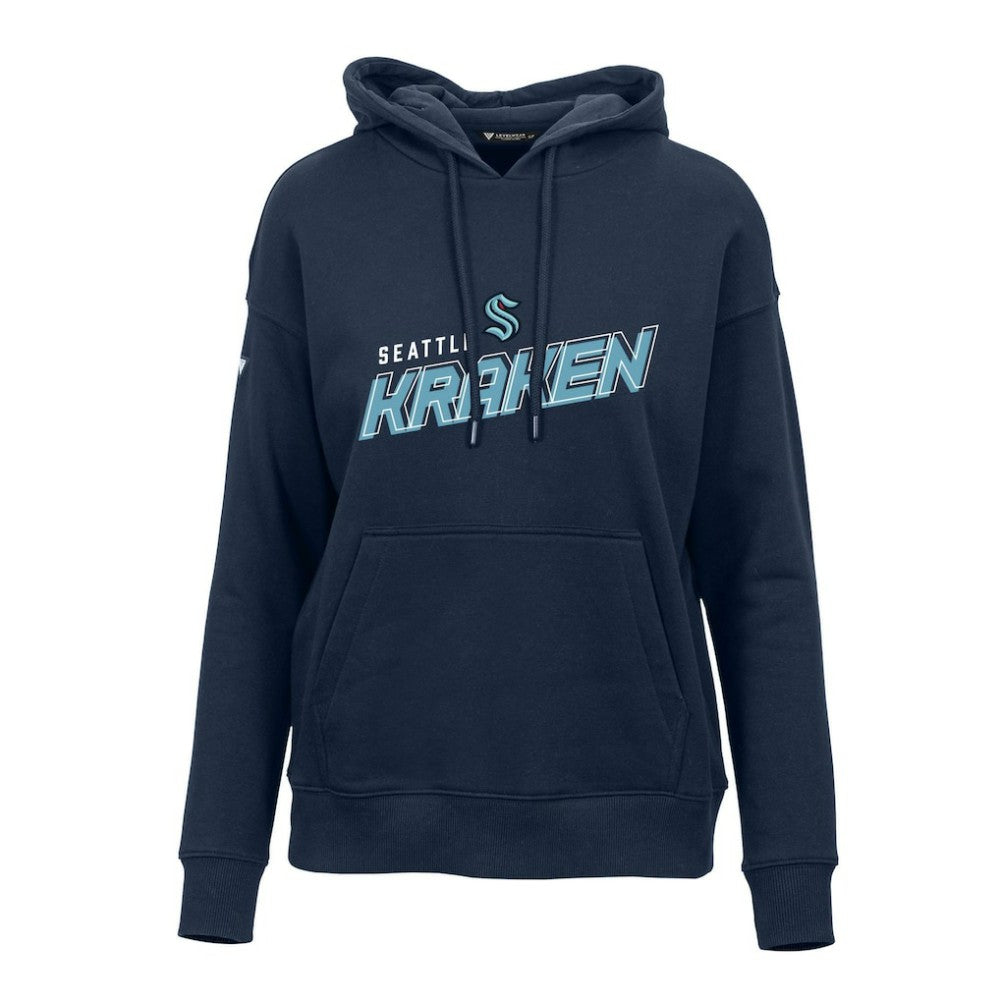 Seattle Kraken Levelwear Women's Adorn Premier 2.0 Fleece Pullover Hoodie - Deep Sea Blue - NHL