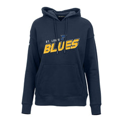 St. Louis Blues Levelwear Women's Adorn Premier 2.0 Fleece Pullover Hoodie - Navy - NHL