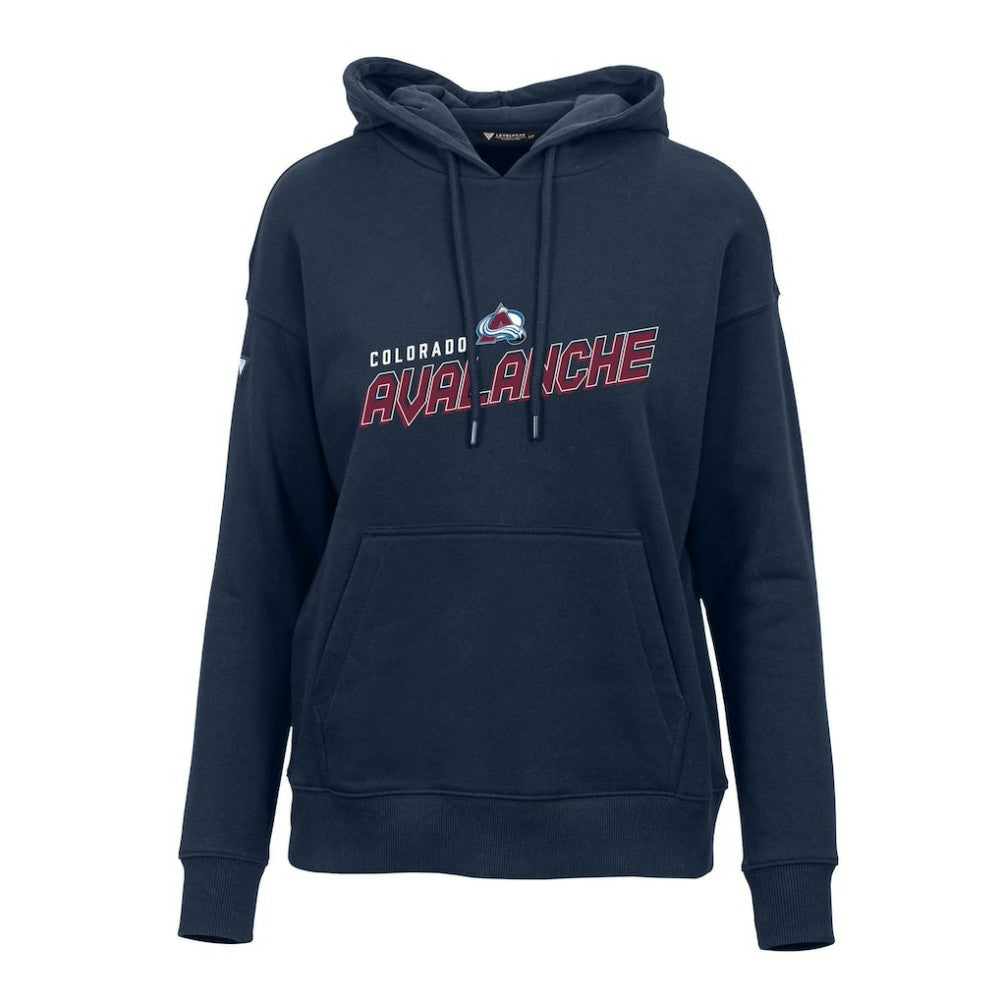 Colorado Avalanche Levelwear Women's Adorn Premier 2.0 Fleece Pullover Hoodie - Navy - NHL
