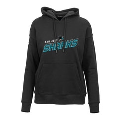San Jose Sharks Levelwear Women's Adorn Premier 2.0 Fleece Pullover Hoodie - Black - NHL