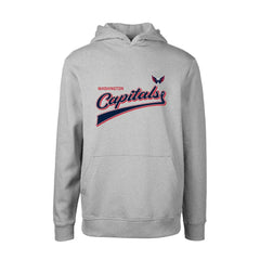 Washington Capitals Levelwear Youth Podium Retro Script Fleece Pullover Hoodie - Gray - NHL