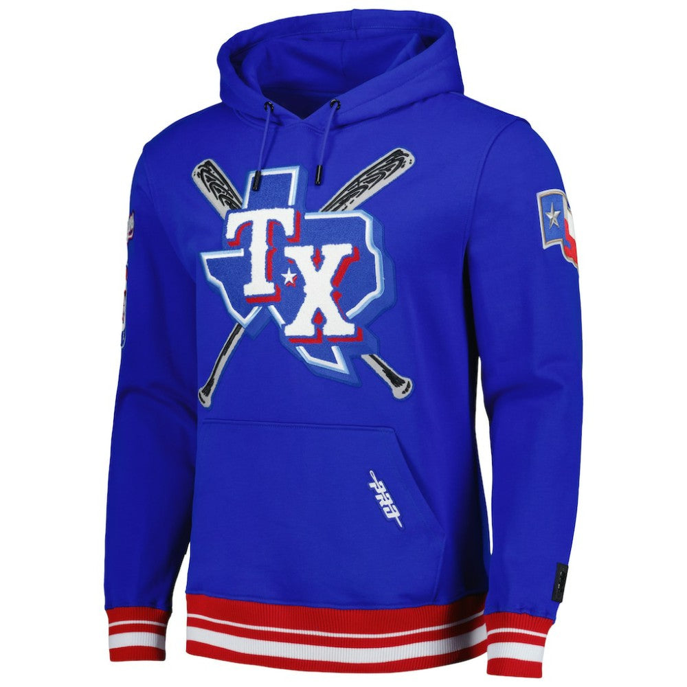 Texas Rangers Pro Standard Mash Up Logo Pullover Hoodie - MLB