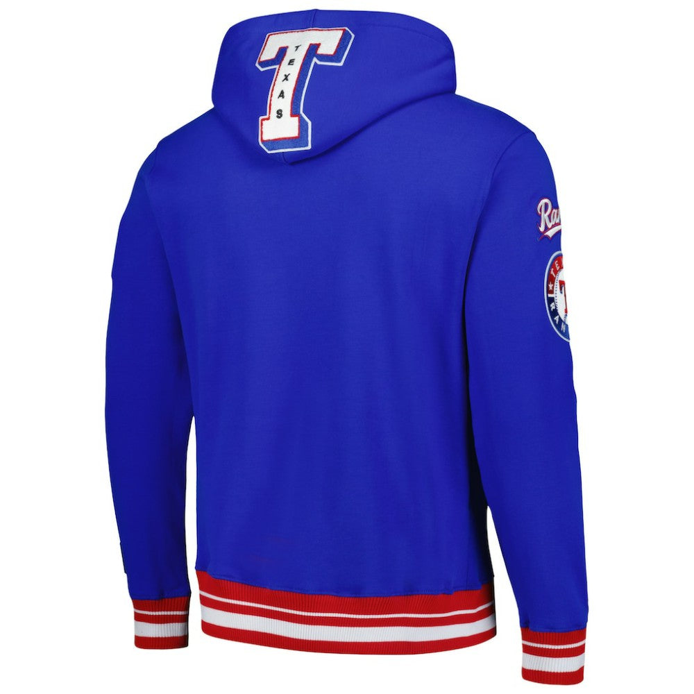 Texas Rangers Pro Standard Mash Up Logo Pullover Hoodie - MLB