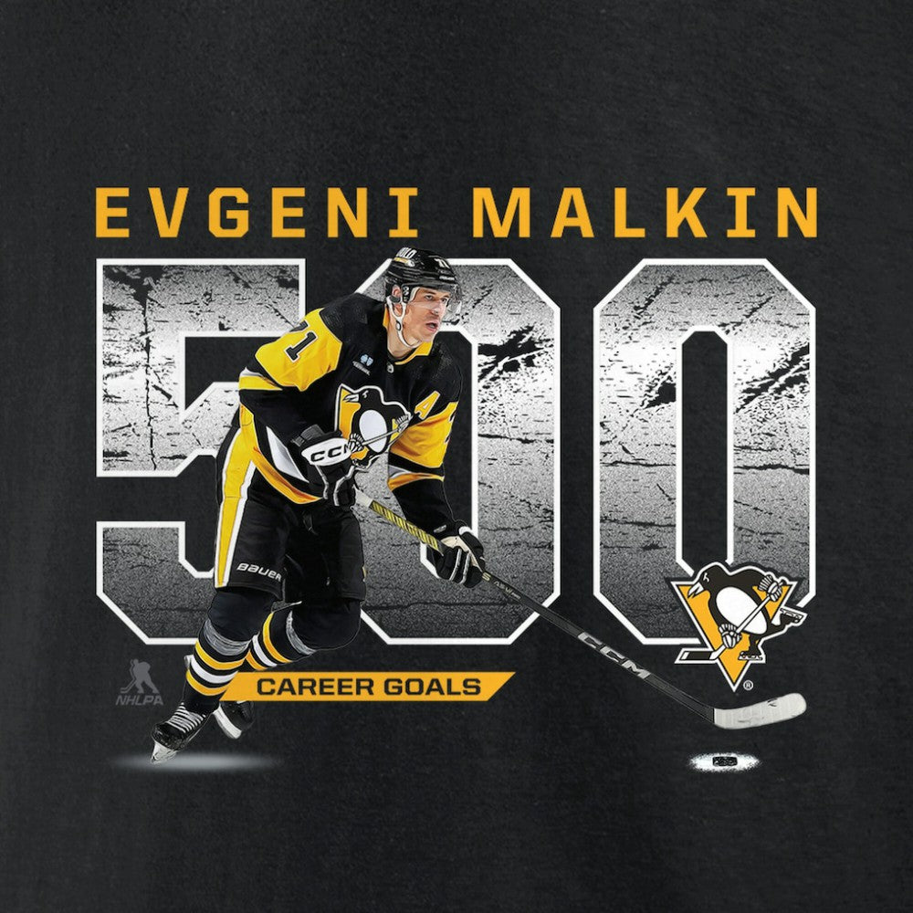 Evgeni Malkin Pittsburgh Penguins 500 Goals T-Shirt - Black - NHL