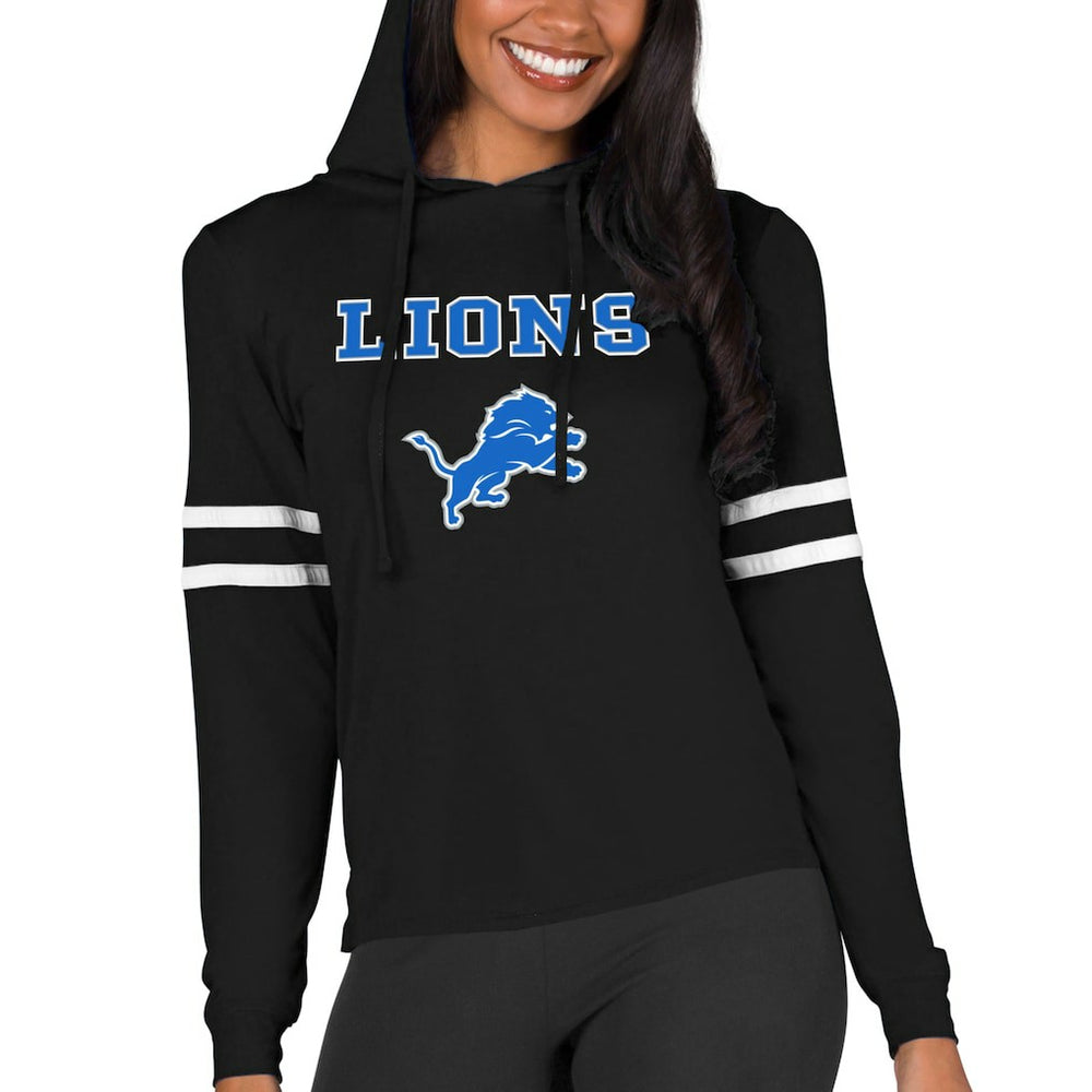 Detroit Lions Concepts Sport Women's Marathon Lightweight Lounge Pullover Hoodie Black | NFL