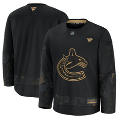 Vancouver Canucks Fanatics 2024 Military Appreciation Practice Jersey - Black - NHL
