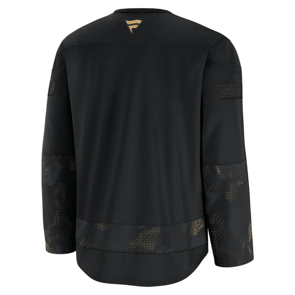 Vancouver Canucks Fanatics 2024 Military Appreciation Practice Jersey - Black - NHL