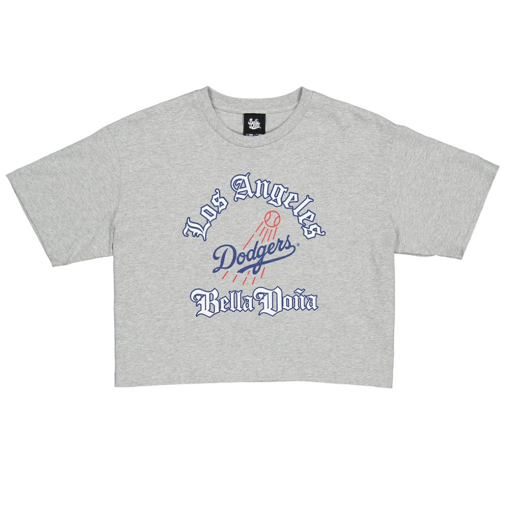 New Era Women's Bella Dona x Los Angeles Dodgers Boxy Crop T-Shirt - MLB