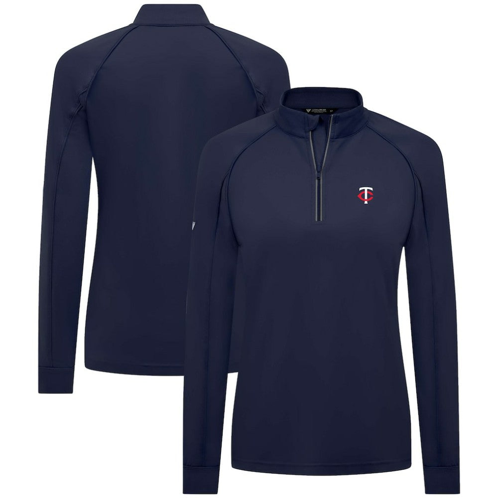Minnesota Twins Levelwear Women's Kinetic Insignia Quarter-Zip Pullover - MLB