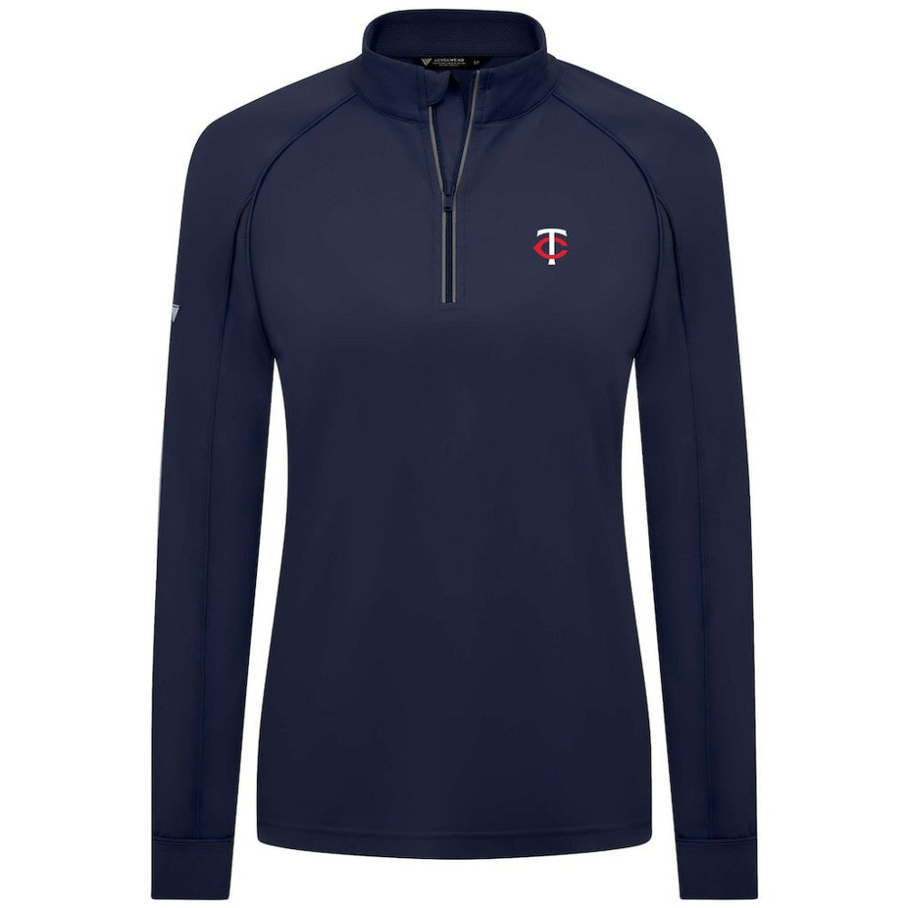 Minnesota Twins Levelwear Women's Kinetic Insignia Quarter-Zip Pullover - MLB