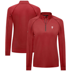 Philadelphia Phillies Levelwear Women's Kinetic Insignia Quarter-Zip Pullover - MLB