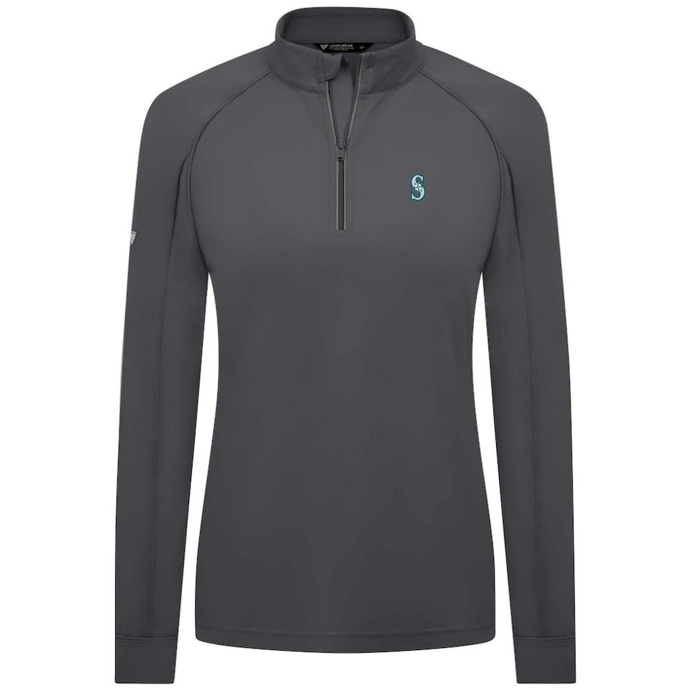 Seattle Mariners Levelwear Women's Kinetic Insignia Quarter-Zip Pullover - MLB