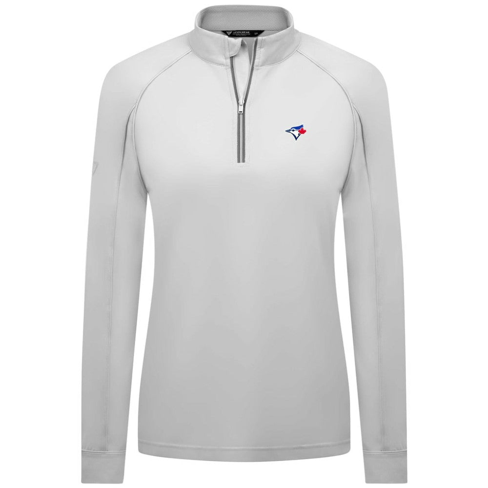 Toronto Blue Jays Levelwear Women's Kinetic Insignia Quarter-Zip Pullover - MLB