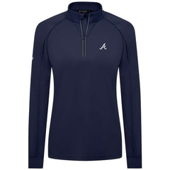 Atlanta Braves Levelwear Women's Kinetic Insignia Quarter-Zip Pullover - MLB