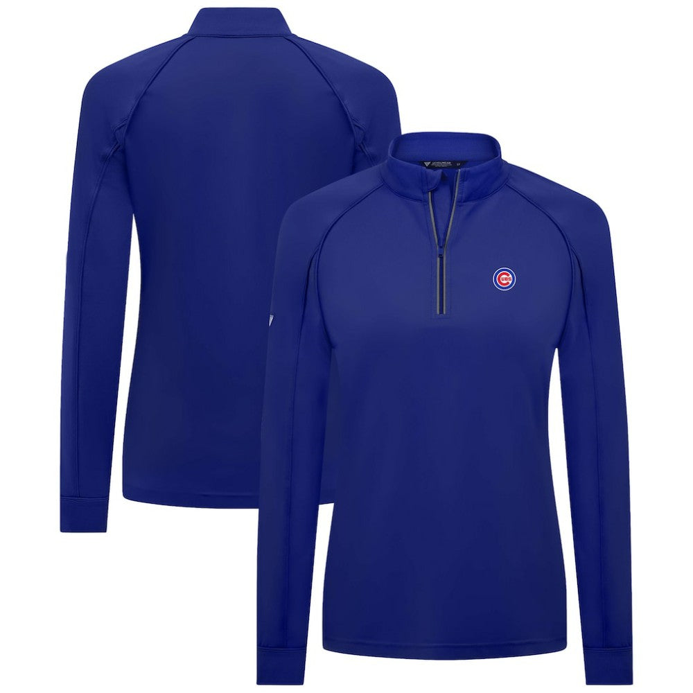 Chicago Cubs Levelwear Women's Kinetic Insignia Quarter-Zip Pullover - MLB