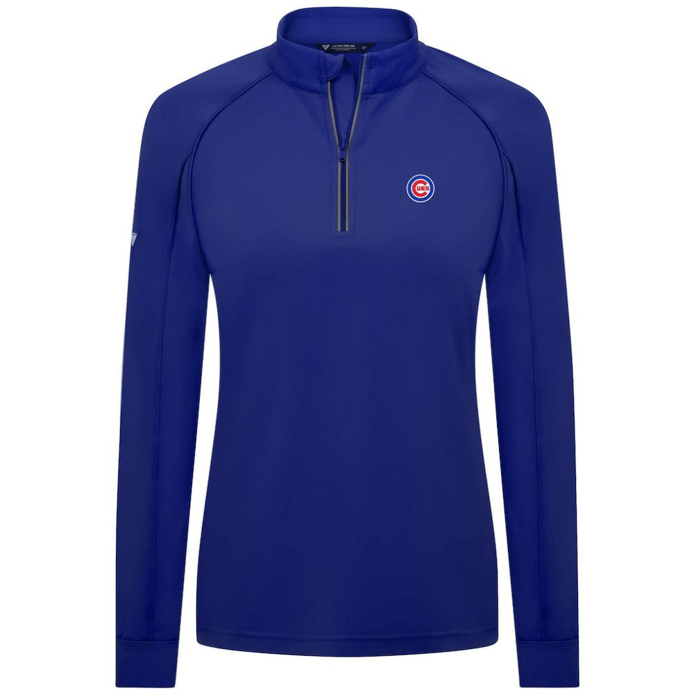 Chicago Cubs Levelwear Women's Kinetic Insignia Quarter-Zip Pullover - MLB