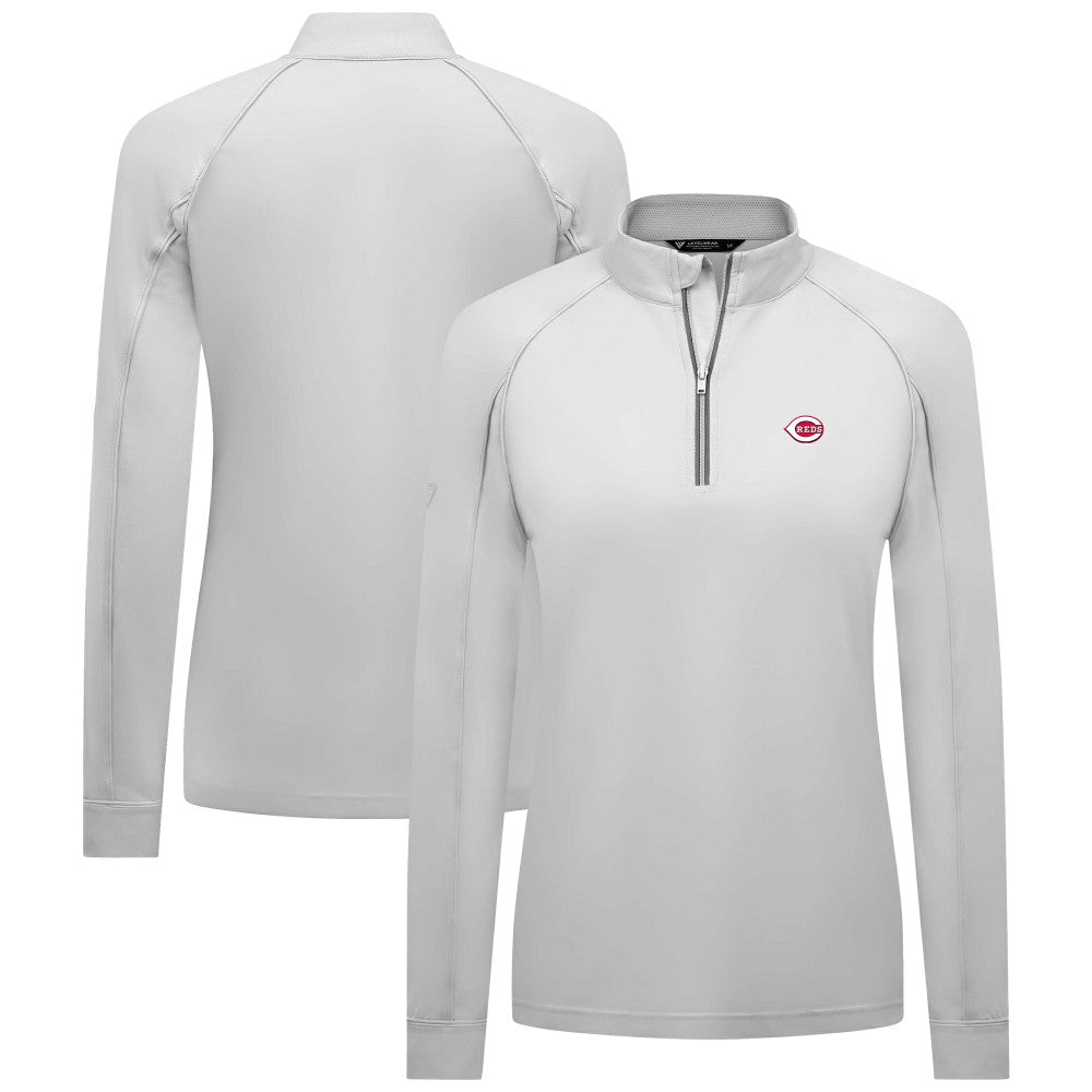 Cincinnati Reds Levelwear Women's Kinetic Insignia Quarter-Zip Pullover - MLB
